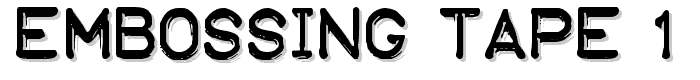 Embossing Tape 1 (BRK) font